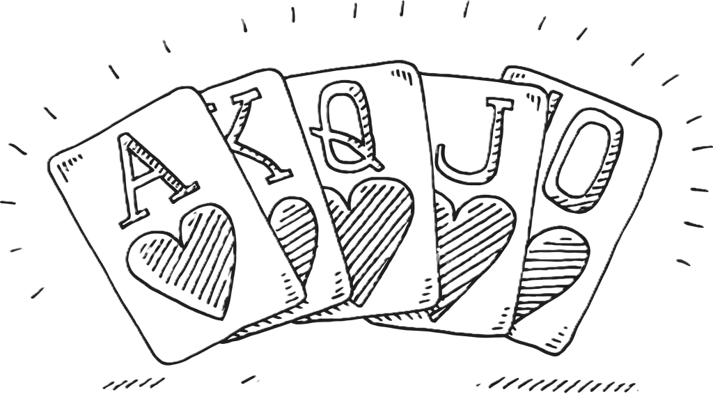 royal flush background